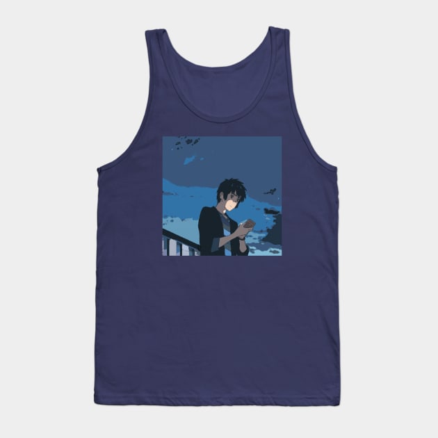 Your Name. Taki Tachibana Anime pair print Tank Top by BleizerShtorn